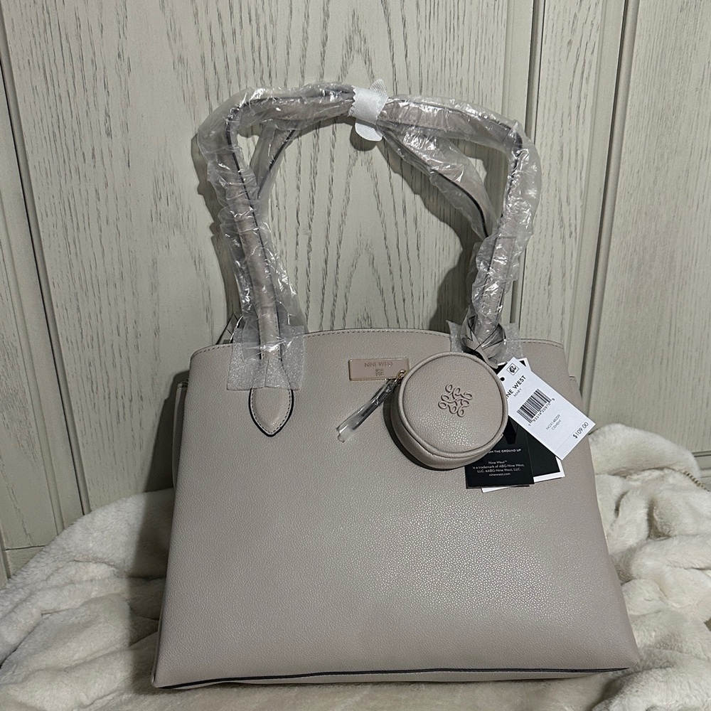 Nine West Cement Color Tote Bag